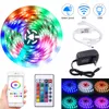 Alta calidad 12V-5050 RGB Wifi Control remoto 10 metros 24 teclas 300 luces 40W Tira de luz Disco dual