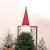 クリスマスツリーのトッパー豪華なスウェーデンのTomte gnomeサンタ飾りホームホリデーデコレーションパーティーの装飾25インチJK2010Ph