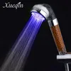 Xueqin Renkli LED Işık Banyo Duş Başlığı Su Tasarrufu Anyon Spa Yüksek Basınçlı El Banyo Duş Başlığı Filtre Memesi Y200109
