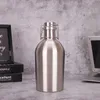 64 oz growler bière en acier inoxydable flacons portables whisky alcool vin flacon de hanche simple paroi potable fête flacon