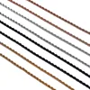 Цепи 1 шт. Ширина 2/2,5/3/4 мм веревочная цепь для женщин Мужские ожерелье 316L из нержавеющей стали.