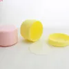 Envases de lata de plástico redondos vacíos de colores 100ml, 100g envases de maquillaje cosmético Frasco de botellas de PP con tapas blanco / rosa / amarillo de alta calidad