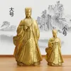 Objetos decorativos figuras zhuge liang estátua puro cobre artesanato feng shui decoração escultura sono grgon família de bronze, escritório