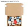 OOTDTY 16 Pcs Children Wooden Colored Stone Stacking Game Building Block Kids Creative Educational Toys LJ201124