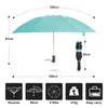 Invertir totalmente totalmente automático paraguas lluvias mujeres a prueba de viento 3folding gran revestimiento negro sol paraguas al aire libre paraguas 201104