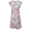 Robes de maternité Vêtements de maternité Robe de grossesse Robe enceinte Casual Floral Falbala Enceintes Robe Confortable Sundress LJ201114