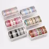 10pcs Paper Washi Tape Set 8mm Lace Love Star Flower Cat Gold Color Adhesive Masking Tapes Gilt Stickers Decoration A6816