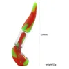 Note musicale pipe pipe électrique dab rig silicone main pipe huile cuillère tuyaux 75 * 40mm avec bol en verre portable incassable