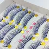 Blue False Eyelashes Taiwan Handmade LashesCotton Thread Stem Black Clip Factory Wholesale