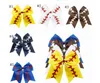 Titanium Sport Acessórios Softball Hair Bows 6.7 polegadas Grande torcer torcida torcida Cheerleading Elastic Hair laços Bandas para adolescente menina competição esportes