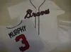 Maglia da baseball personalizzata DALE MURPHY Baseball Cool Base JERSEY CREME Stitch Qualsiasi nome numero uomo donna maglia da baseball giovanile