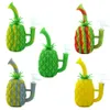 7 "pipes à fumer d'ananas en silicone unique tabac à fumer en silicone pipes à cigarettes aux herbes de dessin animé accessoires pour fumer dab rig