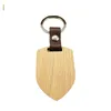 Mode schattige massief hout sleutelhanger creatief lederen paar houten sleutelhangers souvenir gift