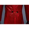 Red Mens Tailcoat Redingote Longue Homme Vintage Suit Jacket Long Tuxedo Vintage Men Dress Jackets Tuxedo 201106