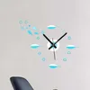 Wall Clocks DIY Sticker Buoy Blue Ship Fishes Kids Room Gift Decor Children Sailor Silent Home Watches Nordic1