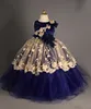 2019 Najnowsze Cute Flower Girl Dresses Ball Suknia Klejnot Neck Koronki 3D Kwiatowy Appliqued Pióro Urodziny Suknie Dzieci Dziewczyny Korowód Sukienka