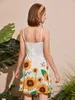 Teen Girls Sunflower Print Cami Dress SHE