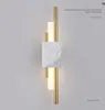 Modern LED marble wall lamp living room background wall aisle stainless steel decorative wall lamp