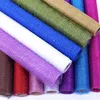 50cm * 5Y Gold Wire Vävnad Tulle Roll Spool Craft Bröllopsfest dekoration Bukett Wrap Organza Sheer Gaze Element Table Runner C0125