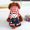 Dog Apparel Striped overalls Cute Pets Clothes For Dogs Little Puppies Small Animals Breeds Summer Wedding Princess Cats Dresses