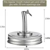 Jar Pour Spout Lid Regular Mouth Oil Vinegar Pours Dispenser with Caps Compatible with Mason Jars RRB13269