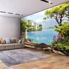 Photo papier peint 3D jardin lac paysage peintures murales salon TV canapé fond peinture murale moderne décor à la maison papier peint pour mur