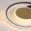 Bedroom Ceiling Lights Nordic Simple Round Silicone Led Luminaires Modern Gold Black Aluminum Surface Mount Ceiling Lamp Free Shipping