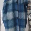 Elfbop Wool Blend Contrast Color Plaid Long Style Woolen Jacket Coat - Ladies F/W 2020 Contour Gingham Checkered Top LJ201106