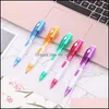 Ballpoint Pens Writing Supplies Office & School Business Industrial Mtifunction Pen Led Novelty Illuminated Stationery Ball-Pen With Light C