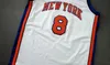 Maillot de basket-ball rétro personnalisé n ° 8 Latrell Sprewell College pour hommes, Ed blanc, toute taille 2xs-5xl, nom ou numéro