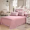 Rosa lila sängkläder uppsättning drottning king size-säng / monterad ark set 100% bomull säng uppsättning Duvet Cover JUEGO / Ropa de Cama PARURE de LIT T200706