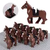 Stadsdjur Medeltida Rom Horse Commander Spartansk Knights Moc Leksaker Slott Figur Byggnader Block Bricks för pojkar Present C1114