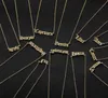 Het personlig bokstav zodiakhalsband konstellation halsband anpassade rostfritt stål gamla engelska halsband födelsedagsmycken gåvor