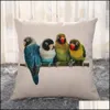 Almofada / descanso decorativo Home Têxteis Jardim Papagaio Papel Animal Pillwase Travesseiros Decorativos para Sofa Assento Cushion ER Festival Case