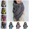 2020 mulheres cachecol moda triângulo inverno lenços botão personalidade envolve a impressão quente xaile feminino femme