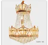 Coroa Europeia Cristal Chandeliers Led Luz Americano Luxo Luzes Luzes Luminárias Lobby Lobby Lobby Sala de Jantar Lâmpadas Pingente Diâmetro50cm Altura56cm