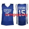 Demarcus Cousins #15 Kentucky Wildcats College Maglia da basket retrò da uomo cucita personalizzata con qualsiasi numero nome maglie