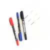 12 Stück / Packung Twin Tip Permanent Marker Wasserdicht OilInk Marker Pen FineMedium Point 0,5 mm 1 mm Pen Marker Schwarz Blau Rot Tinte 201120