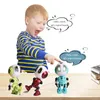 Intelligente Parlare Giocattoli Robot Testa Sensibile Al Tocco Del Suono In Lega Leggera Robot FAI DA TE Elettronico Action Figure Giocattoli Per Il Regalo Dei Bambini LJ201105