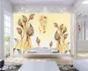 Beibehang Custom Wallpaper kleur snijwerk calla lelie tv achtergrond huisdecoratie woonkamer slaapkamer 3D