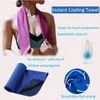 10 Colors Ice Cold Towel 30*80cm Double layers Quick Dry Soft Breathable Cooling Towel Summer Anti Sunstroke Sports Towels