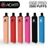 A autêntica AOKIT OMI PRO Dispositivo descartável Kit E-Cigarros 5% Força 3500 Puffs Bateria Recarregável 10ML Cartucho Prefilado Pod Vape A57