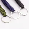 16 färger apa näve knut nyckelringar spänne självförsvar kärna nyckelring stål varm försäljning överlevnad paracord lanyard utomhus resa