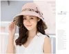 Femmes chapeau de soleil étés chapeau pliant crème solaire Anti-uv grand été vélo plage chapeaux mode de133