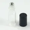 送料無料3ml / 5ml / 7ml / 10ml透明ガラス香水ローラーボトル化粧品メイク瓶の上のエッセンシャルオイルマッサージロール