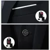 Heren Business Blazer Pant Vest 3 stuks Formele Koreaanse Slims Wedding Men Dress Tuxedo Bruidy Suit 201106