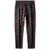 Shan Bao Winter Warm Plus Plus Velvet Casual Pants Trant Trend Trend Trend Crivet Men's Fashion Plaind Pants Wine Red 201128