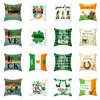 St. Patrick's Day Kussenhoezen 18 * 18 inch Clover Kussenhoezen Ierse Festival Day Home Throw Kussensloop voor Couch