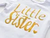 الوليد طفلة الملابس الصغيرة الأخت وتتسابق إلكتروني طباعة رومبير + مخطط بانت + قبعة + عقال مجموعة ملابس الرضع LJ201221