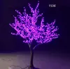 LED Cherry Blossom Tree Christmas Decorations Bruiloft Tuin Vakantielicht Vierkante Decor Outdoor Indoor Lights Waterdicht H: 2m Pink